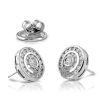 Aretes de oro blanco 18k con diamantes
