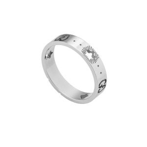 ANILLO ICON DE ORO BLANCO CON ESTRELLAS