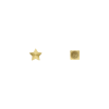 PENDIENTES ASIMÉTRICOS ICON DE 18 QUILATES