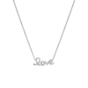 18K W diamond love necklace