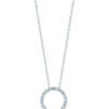 18K W diamond circle necklace