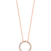 18K X diamond xsmall circle necklace