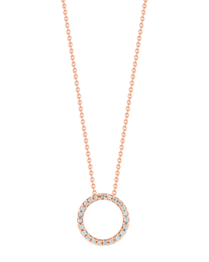 18K X diamond xsmall circle necklace