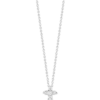 18K W diamond baby cross necklace