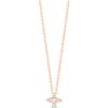 18K X diamond baby cross necklace