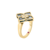 18K Y venetian princess small malachite diamond ring