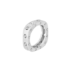 18K W pois moi diamond single square ring